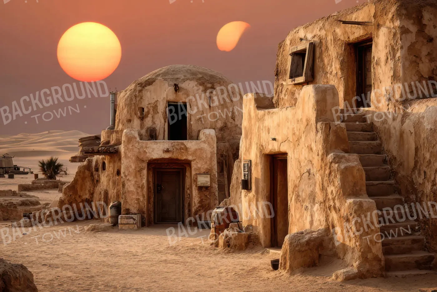 Twin Suns Desert 12’x8’ UltraCloth (144 x 96 inch) Backdrop