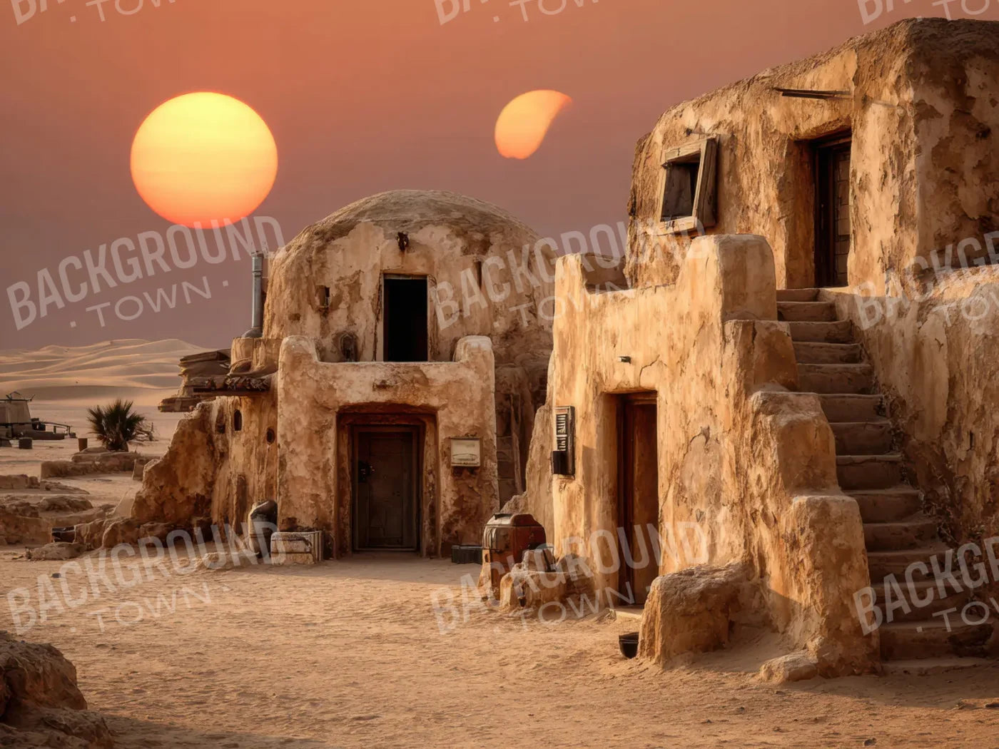Twin Suns Desert 6’8x5’ Fleece (80 x 60 inch) Backdrop