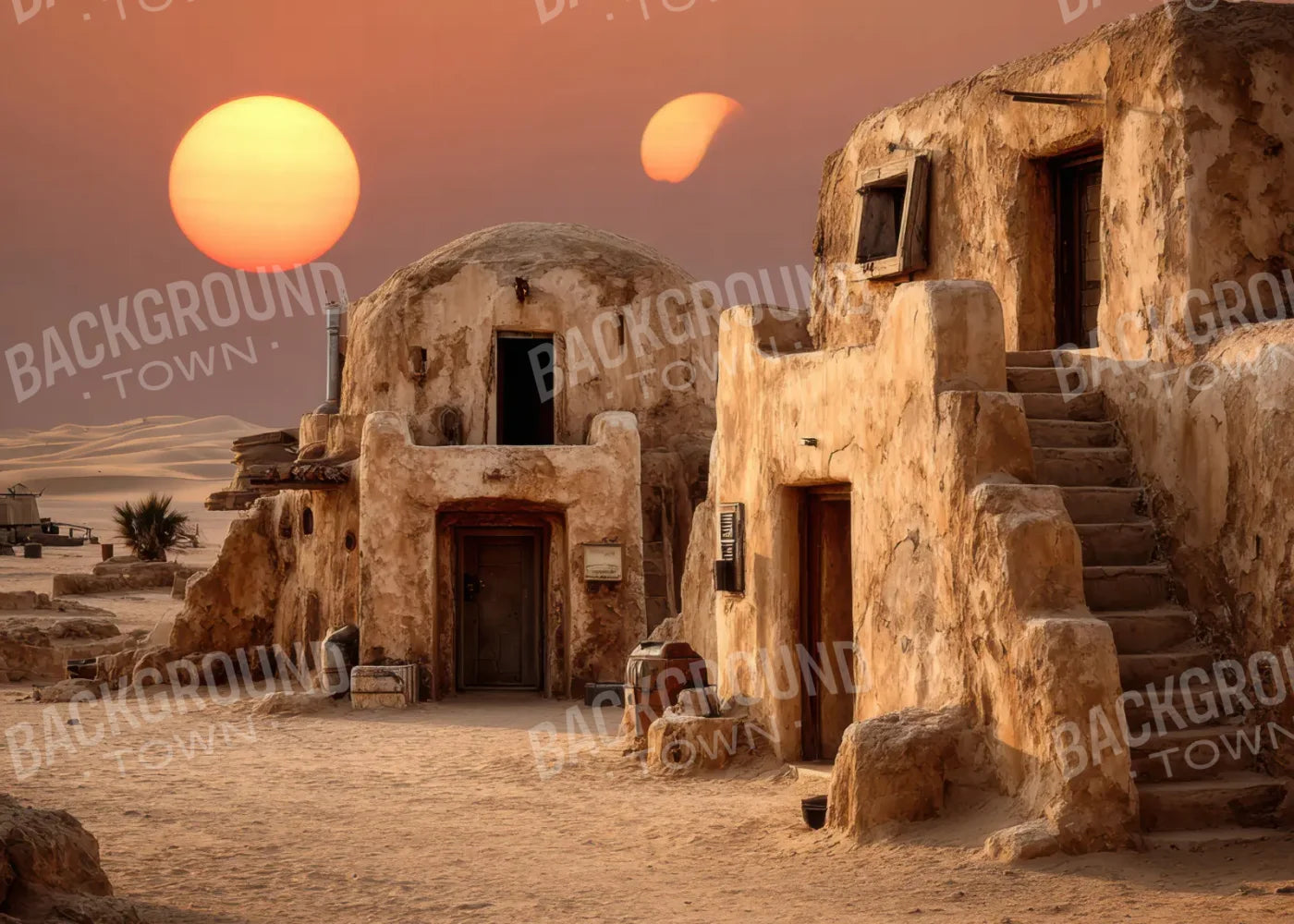 Twin Suns Desert 7’x5’ UltraCloth (84 x 60 inch) Backdrop