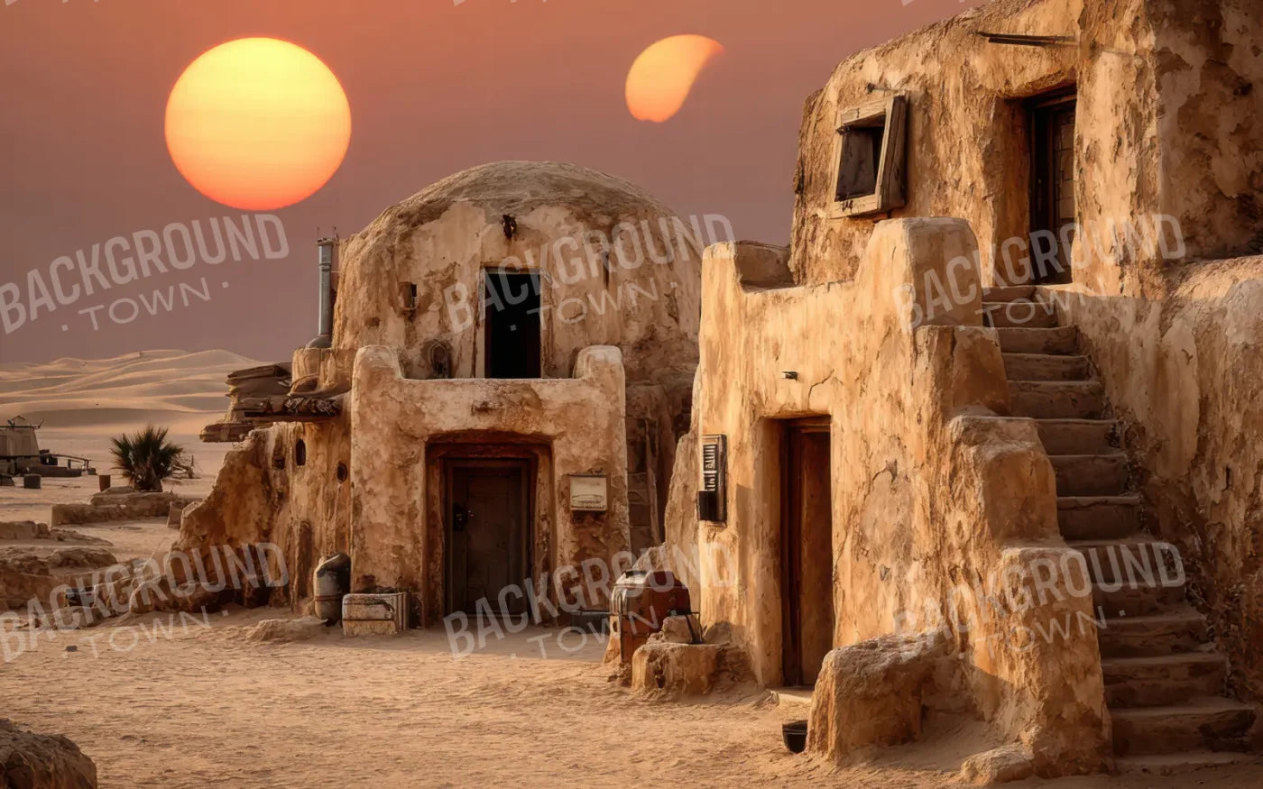 Twin Suns Desert 8’x5’ UltraCloth (96 x 60 inch) Backdrop