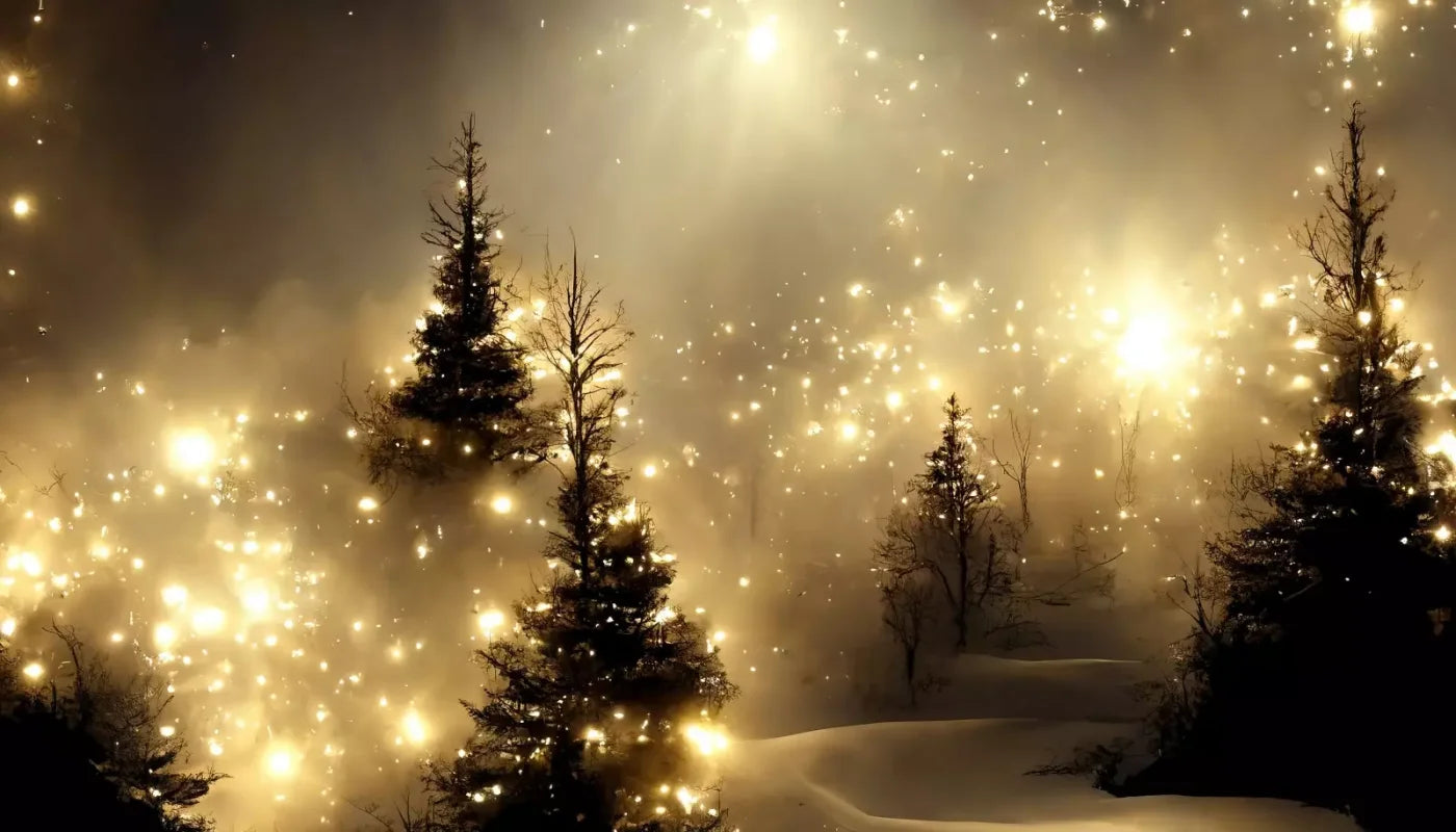 Twinkling Snowscape 14’X8’ Ultracloth (168 X 96 Inch) Backdrop