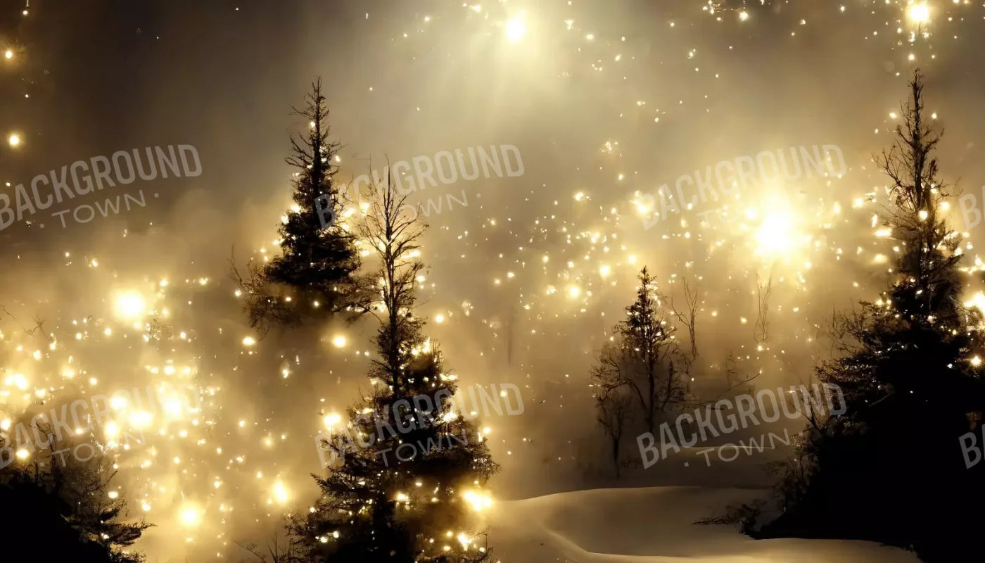 Twinkling Snowscape 14’X8’ Ultracloth (168 X 96 Inch) Backdrop