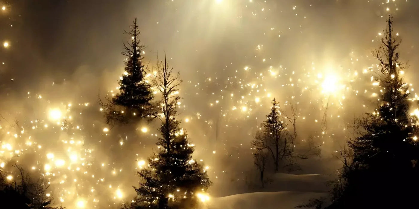 Twinkling Snowscape 16’X8’ Ultracloth (192 X 96 Inch) Backdrop