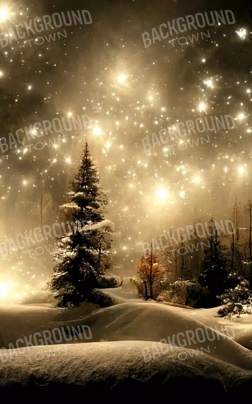 Twinkling Snowscape Ii 10’X16’ Ultracloth (120 X 192 Inch) Backdrop