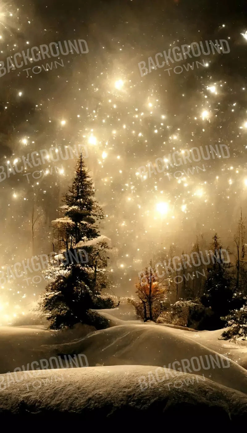 Twinkling Snowscape Ii 8’X14’ Ultracloth (96 X 168 Inch) Backdrop