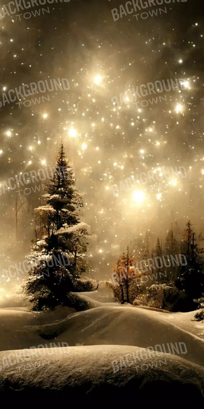 Twinkling Snowscape Ii 8’X16’ Ultracloth (96 X 192 Inch) Backdrop