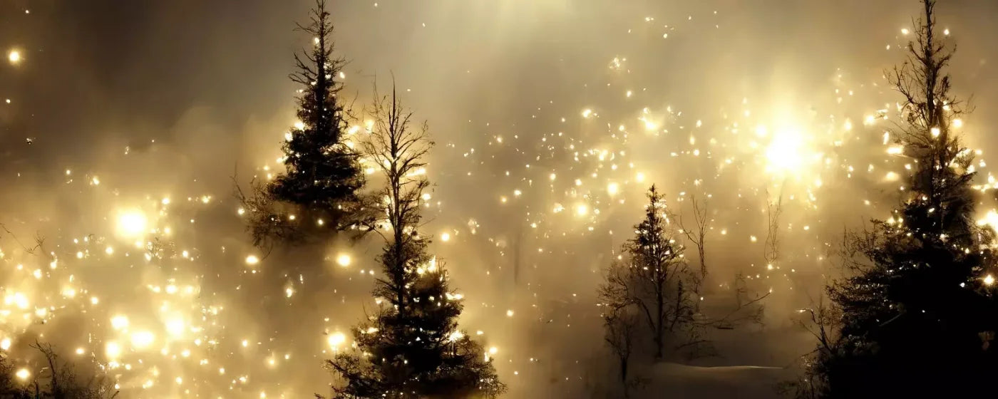 Twinkling Snowscape 20’X8’ Ultracloth (240 X 96 Inch) Backdrop