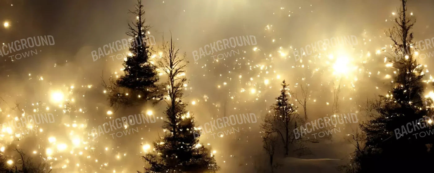 Twinkling Snowscape 20’X8’ Ultracloth (240 X 96 Inch) Backdrop