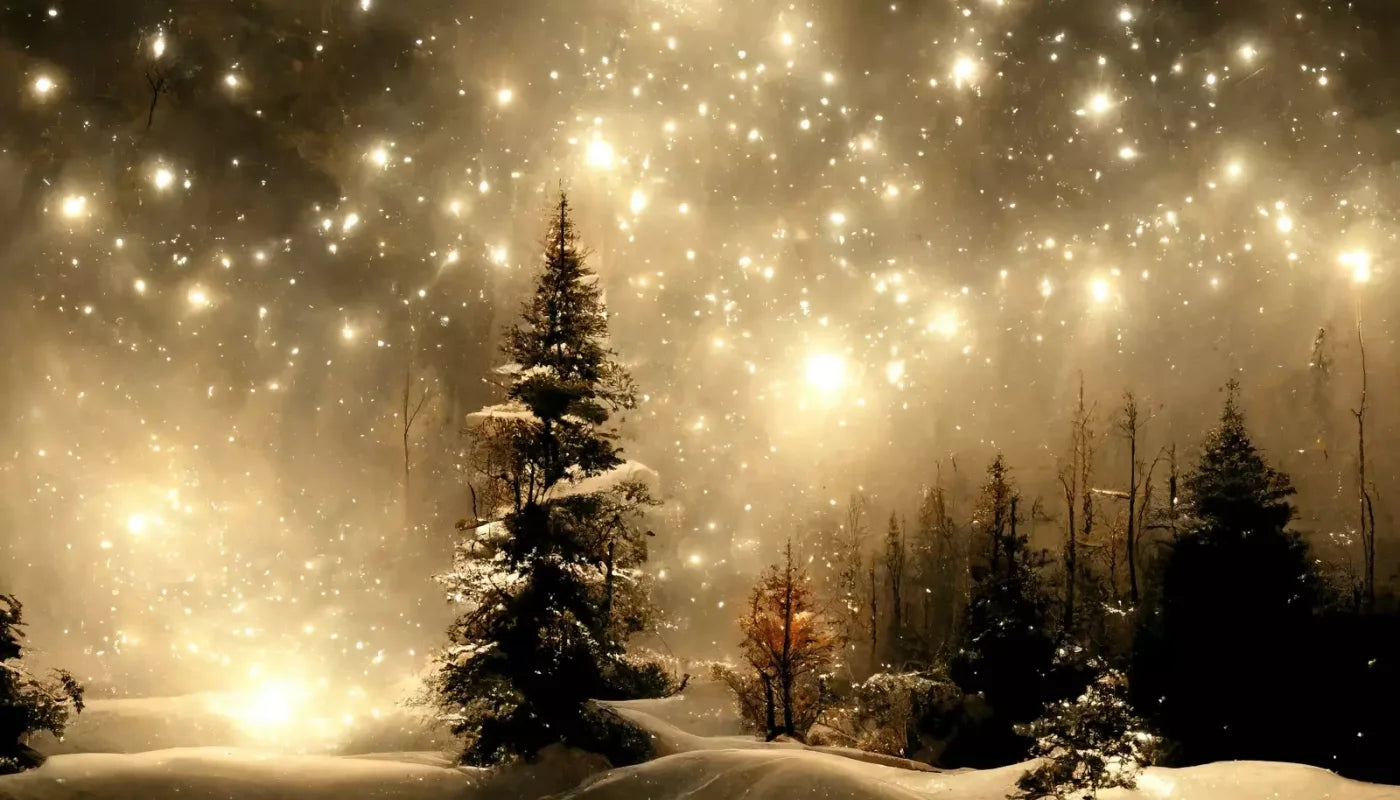 Twinkling Snowscape Ii 14’X8’ Ultracloth (168 X 96 Inch) Backdrop