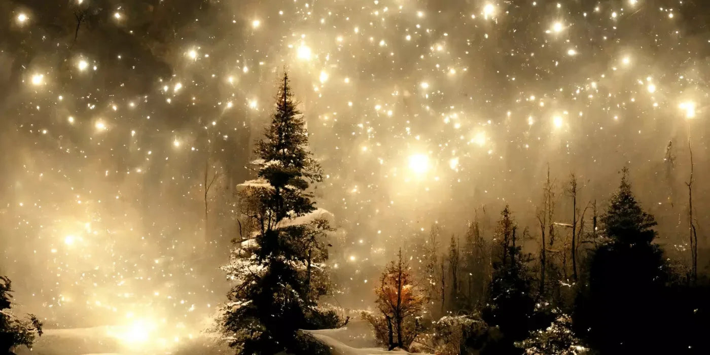 Twinkling Snowscape Ii 20’X10’ Ultracloth (240 X 120 Inch) Backdrop