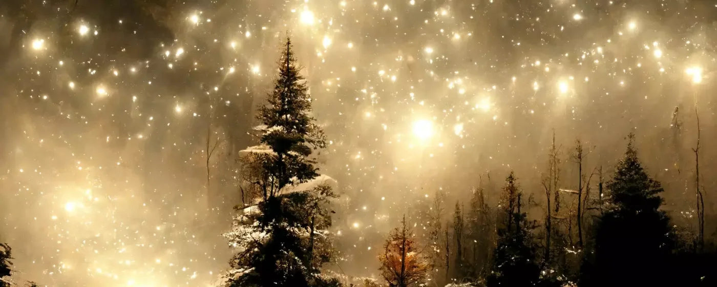 Twinkling Snowscape Ii 20’X8’ Ultracloth (240 X 96 Inch) Backdrop