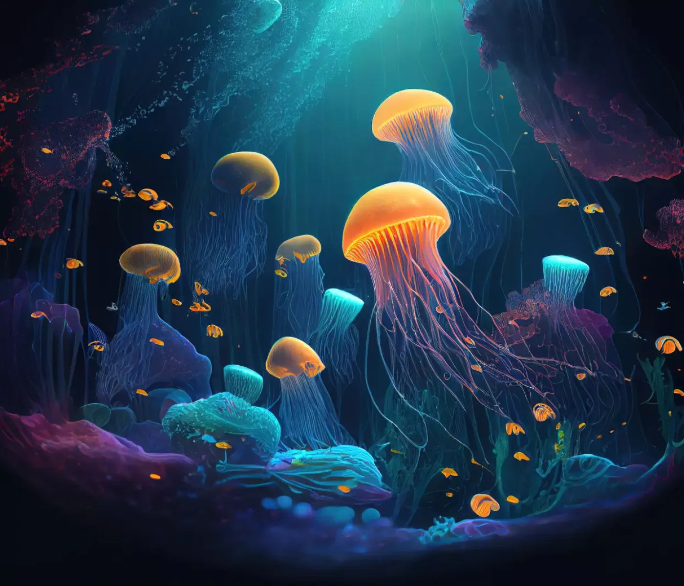 Under The Ocean 12’X10’ Ultracloth (144 X 120 Inch) Backdrop