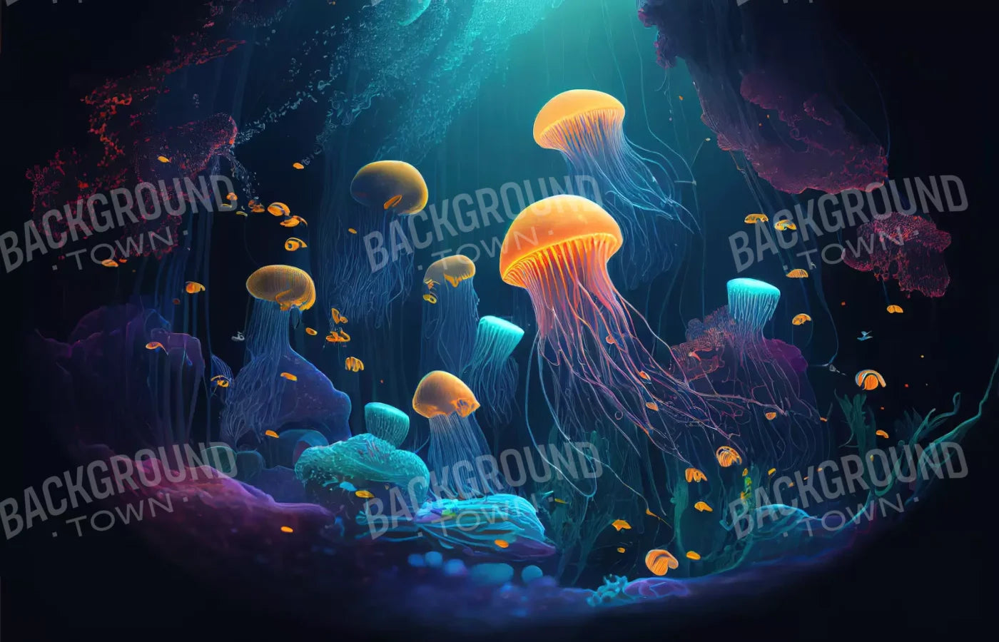Under The Ocean 12’X8’ Ultracloth (144 X 96 Inch) Backdrop