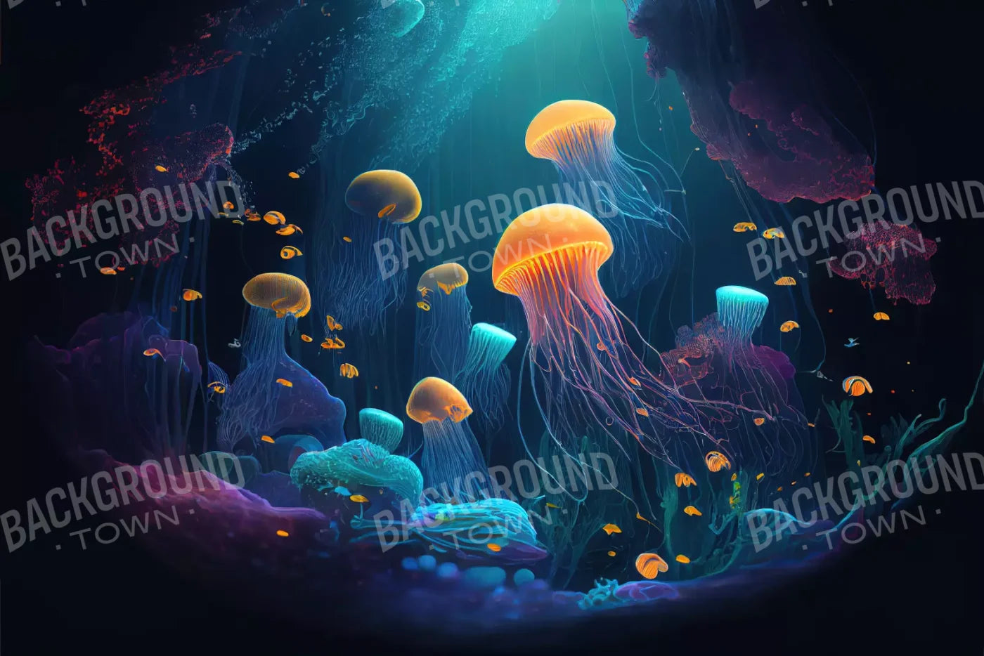 Under The Ocean 8’X5’ Ultracloth (96 X 60 Inch) Backdrop