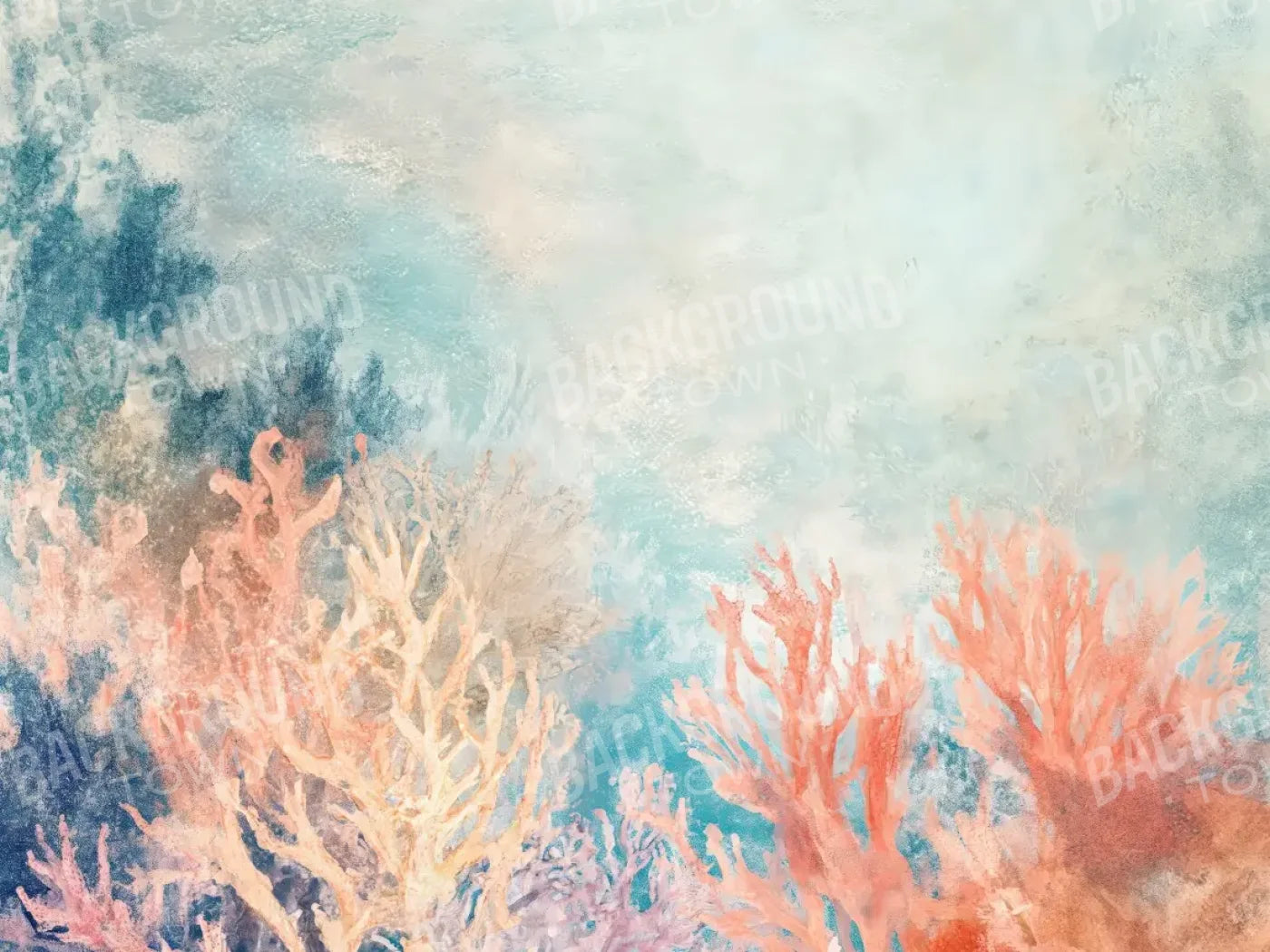 Under The Sea I 6’8x5’ Fleece (80 x 60 inch) Backdrop