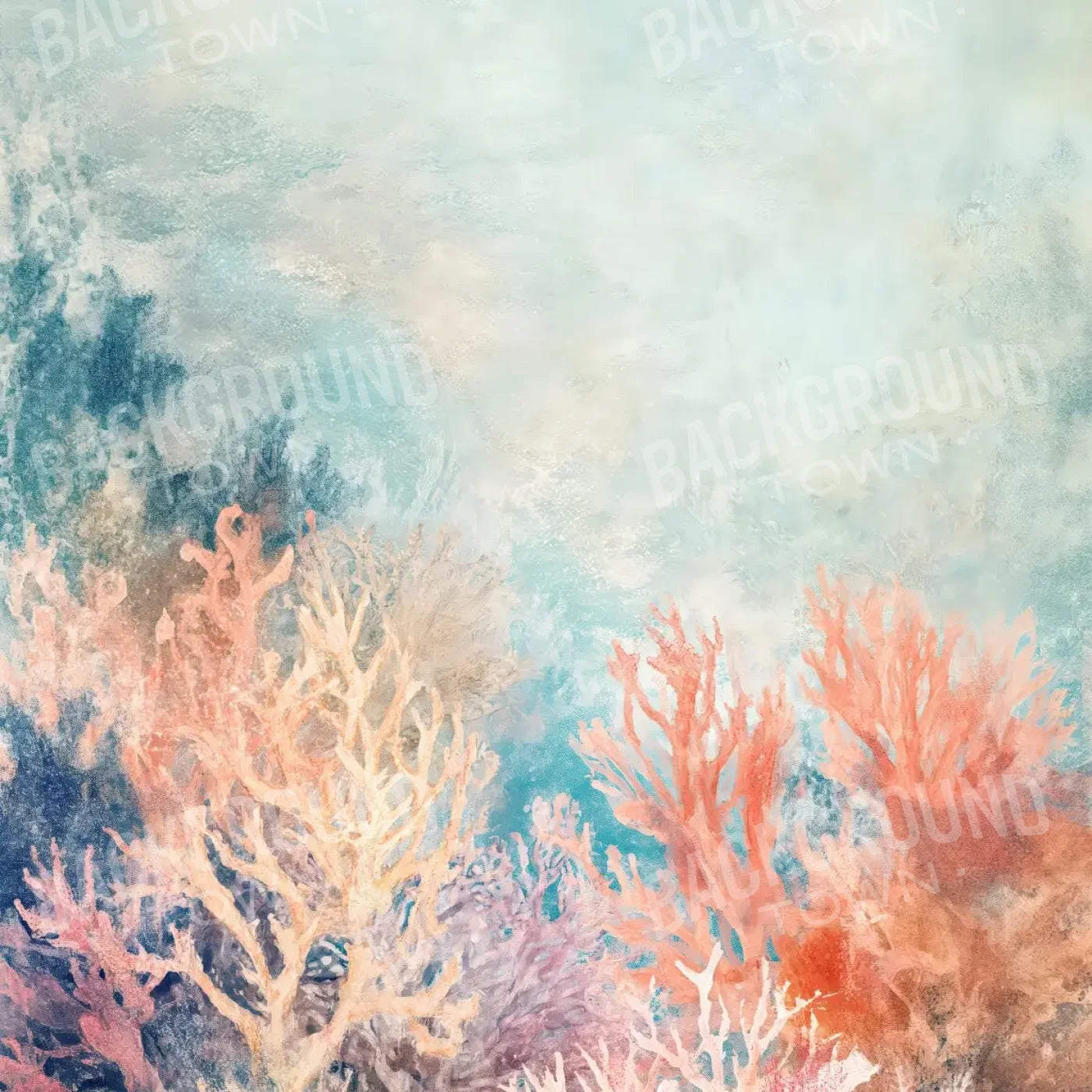 Under The Sea I 8’x8’ Fleece (96 x 96 inch) Backdrop