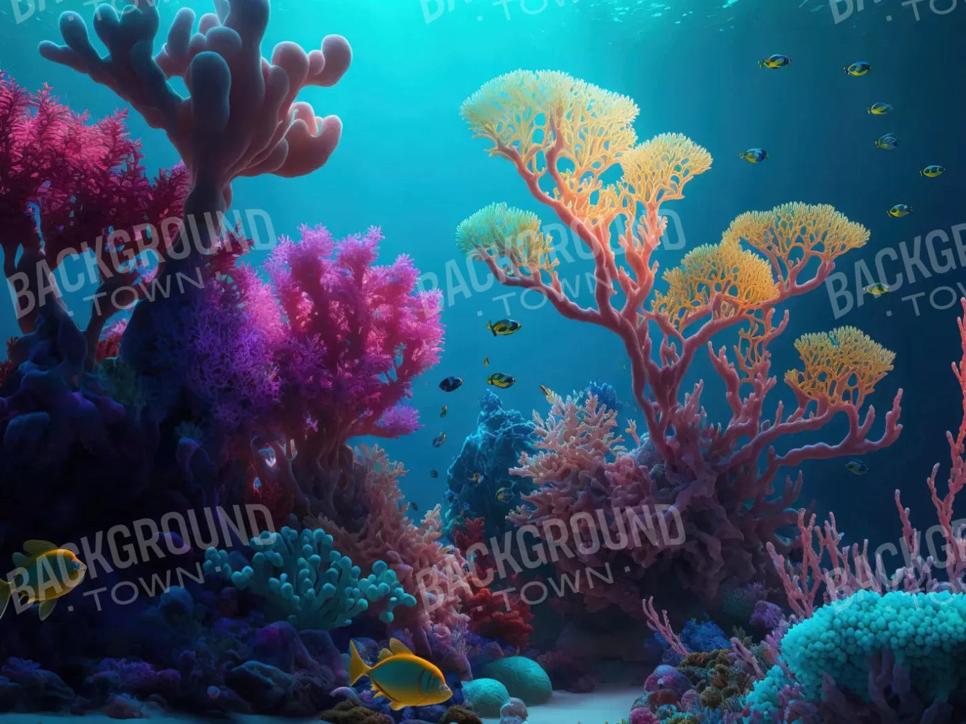 Under The Seas 10X8 Fleece ( 120 X 96 Inch ) Backdrop