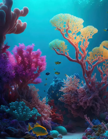 Under The Seas 6X8 Fleece ( 72 X 96 Inch ) Backdrop