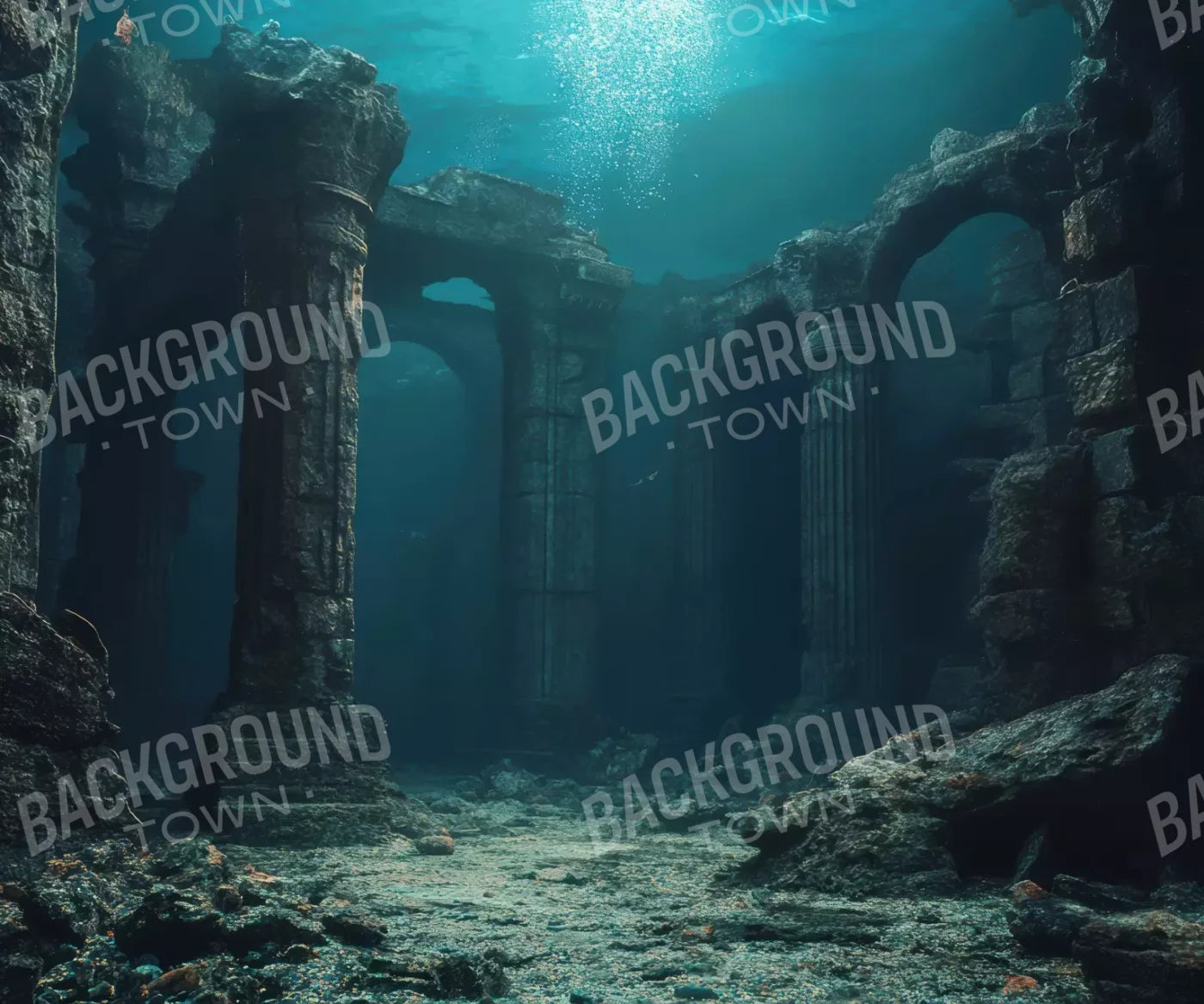 UnderwaterPillars 12’x10’ UltraCloth (144 x 120 inch) Backdrop