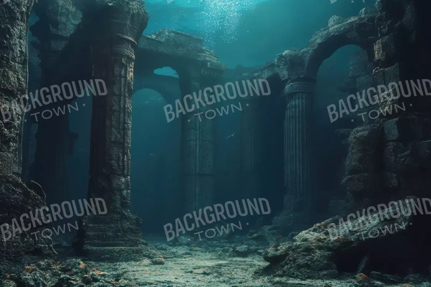 UnderwaterPillars 12’x8’ UltraCloth (144 x 96 inch) Backdrop