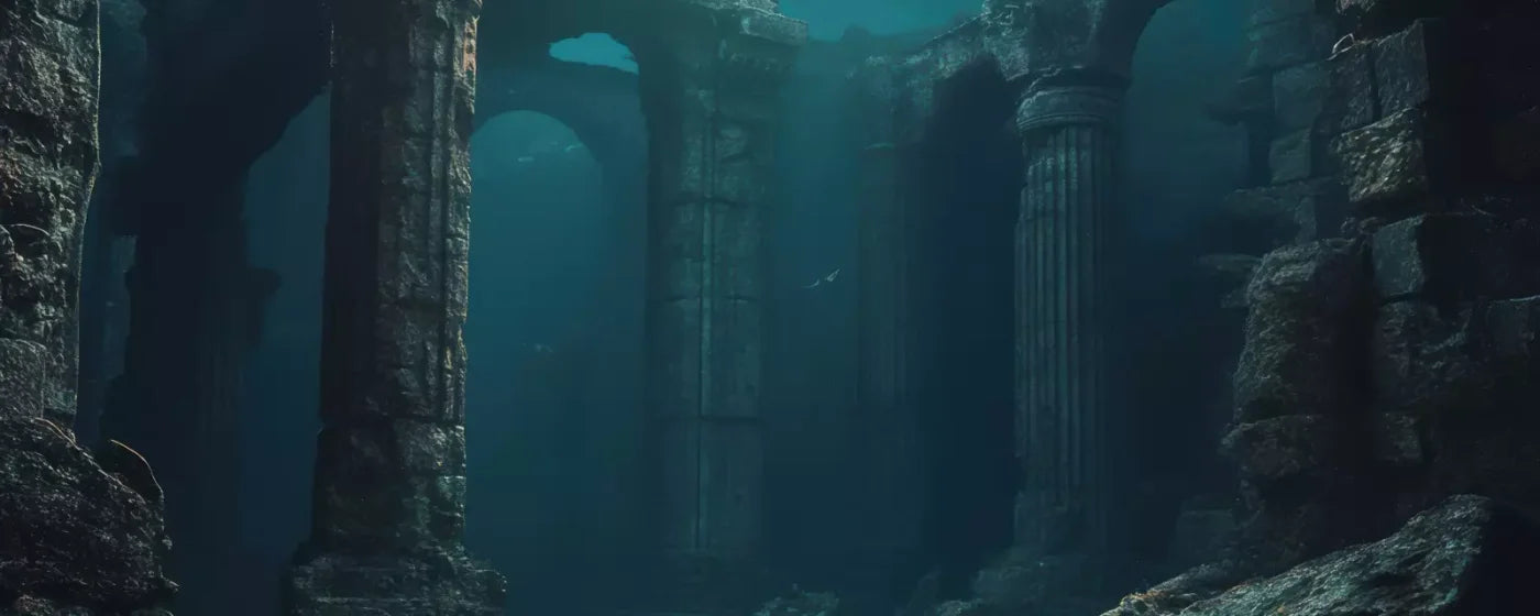 UnderwaterPillars 20’x8’ UltraCloth (240 x 96 inch) Backdrop