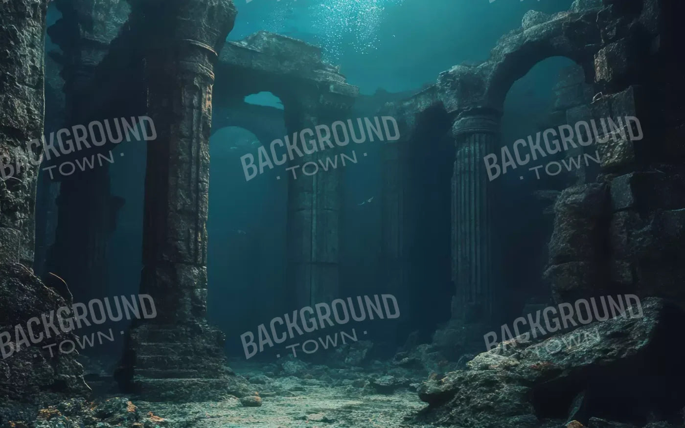 UnderwaterPillars 8’x5’ UltraCloth (96 x 60 inch) Backdrop