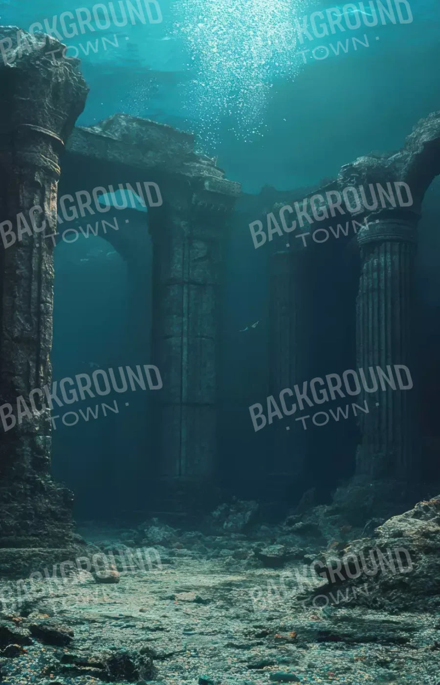 UnderwaterPillars 9’x14’ UltraCloth (108 x 168 inch) Backdrop