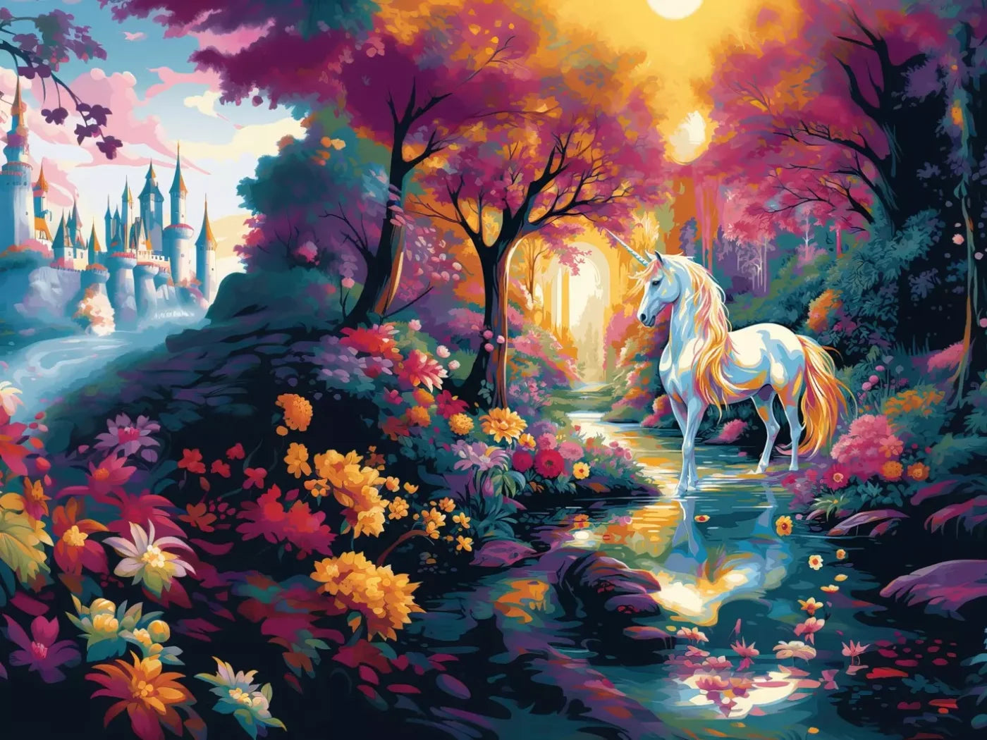 Unicorn Dreams 8’X6’ Fleece (96 X 72 Inch) Backdrop