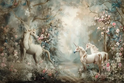 Unicorn Family 12’X8’ Ultracloth (144 X 96 Inch) Backdrop