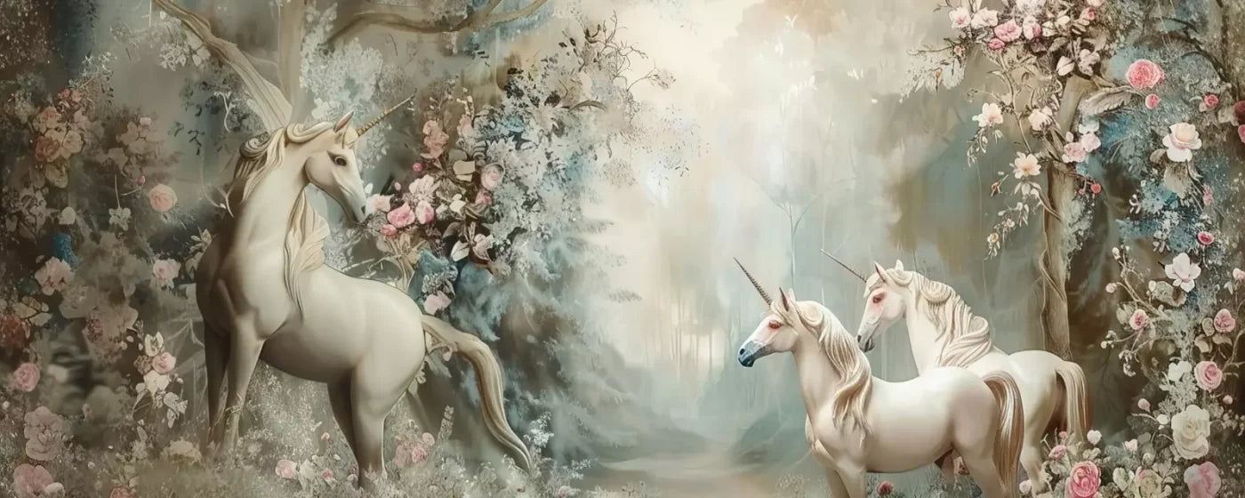 Unicorn Family 20’X8’ Ultracloth (240 X 96 Inch) Backdrop