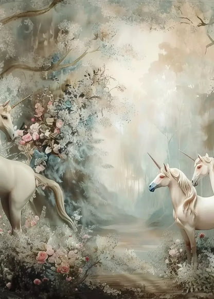 Unicorn Family Backdrop