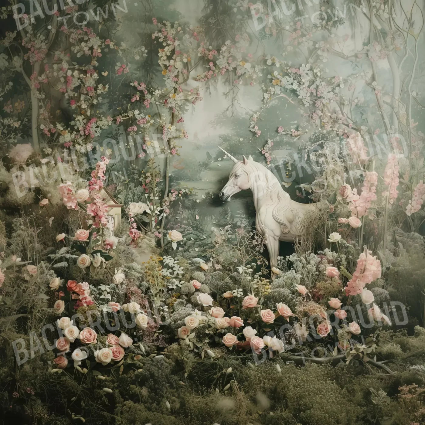 Unicorn Spotting 8’X8’ Fleece (96 X Inch) Backdrop