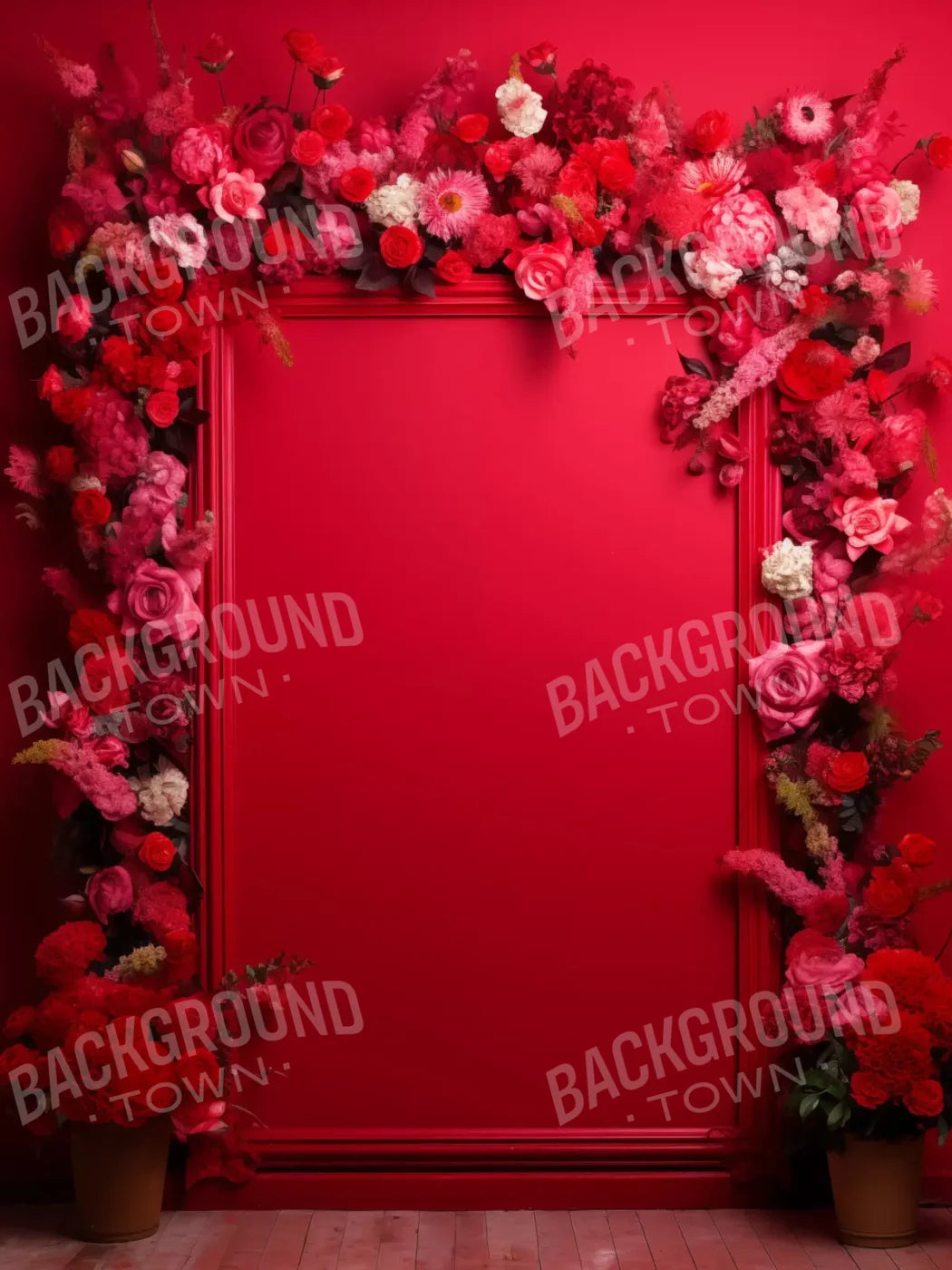 Valentine Red I 5X68 Fleece ( 60 X 80 Inch ) Backdrop