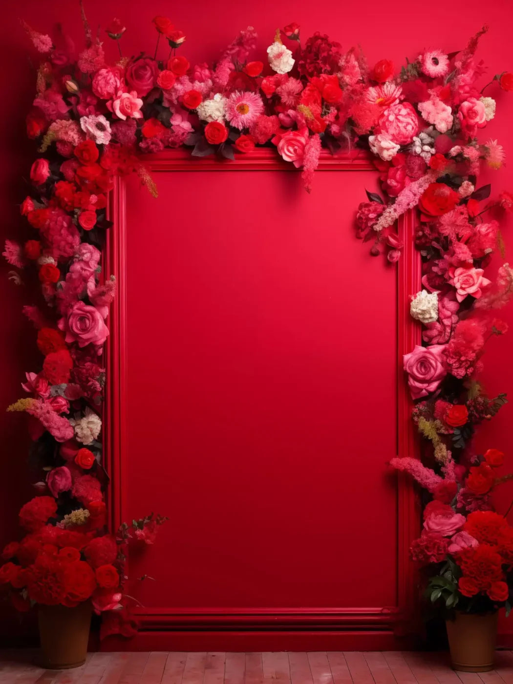 Valentine Red I 5X68 Fleece ( 60 X 80 Inch ) Backdrop