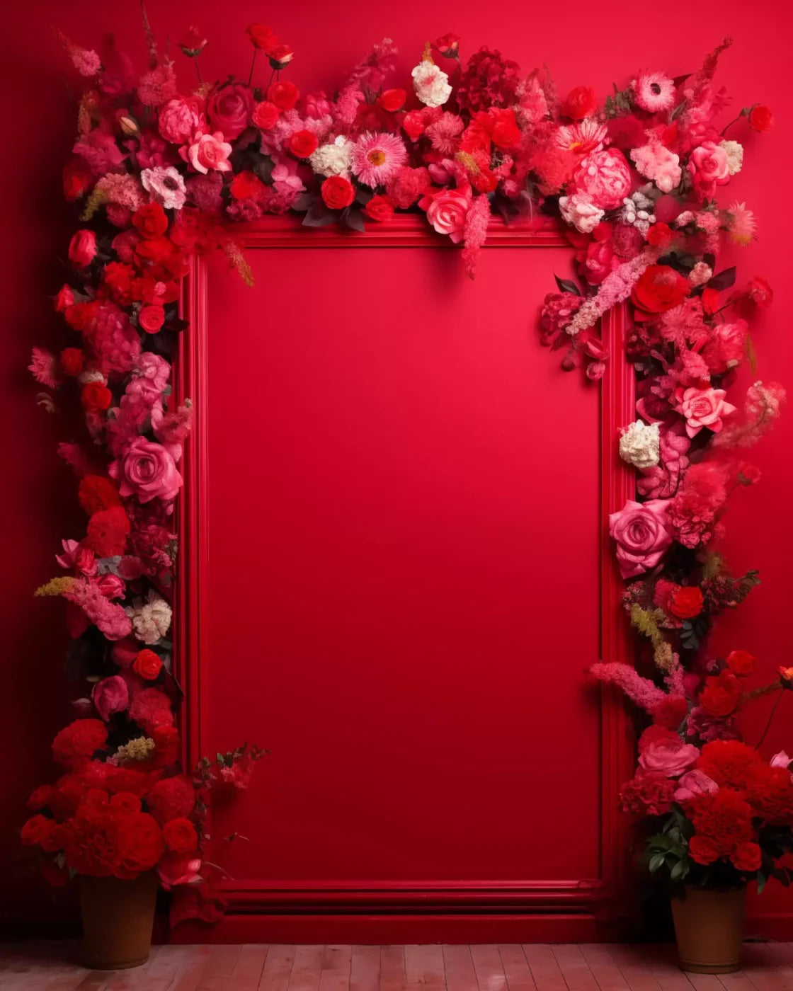 Valentine Red I 8X10 Fleece ( 96 X 120 Inch ) Backdrop