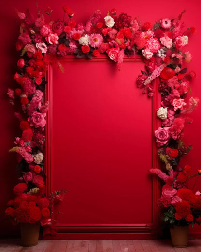 Valentine Red I 8X10 Fleece ( 96 X 120 Inch ) Backdrop