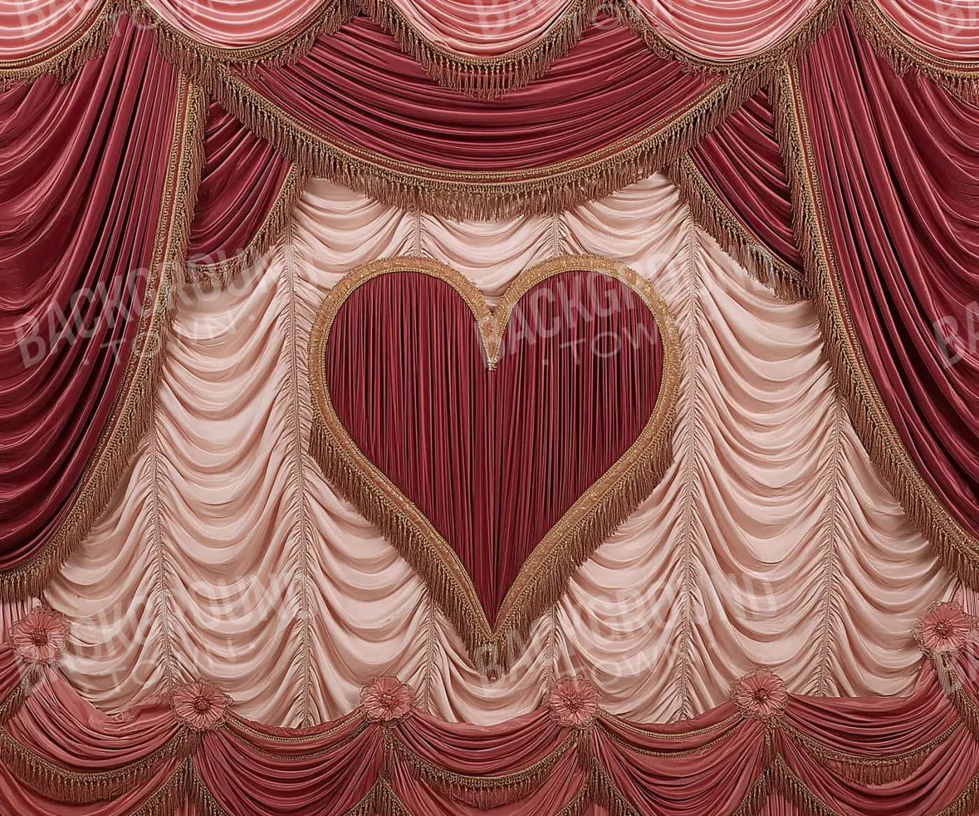 Valentines Day Heart Theater 12’x10’ UltraCloth (144 x 120 inch) Backdrop