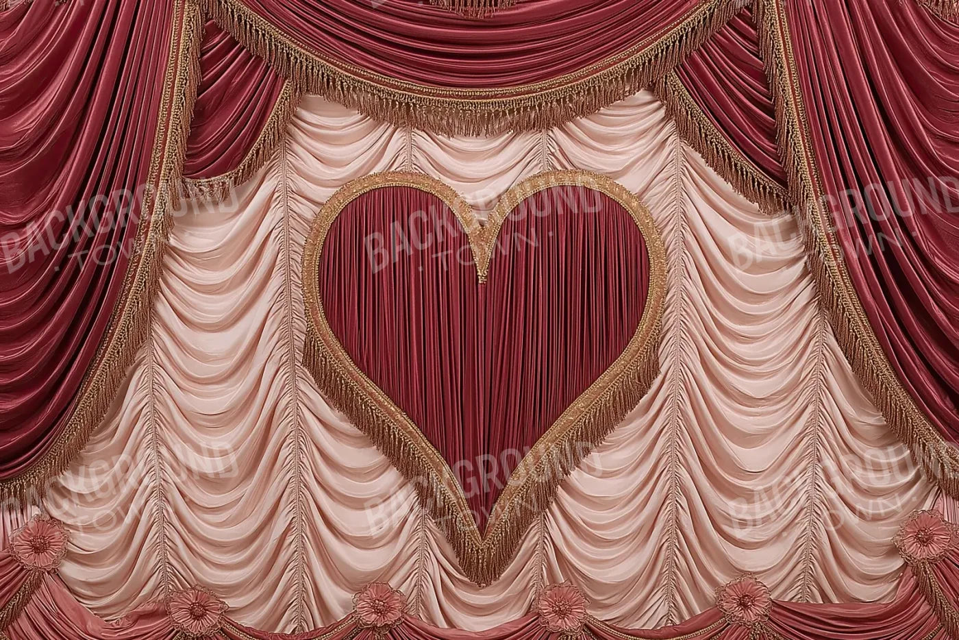Valentines Day Heart Theater 12’x8’ UltraCloth (144 x 96 inch) Backdrop