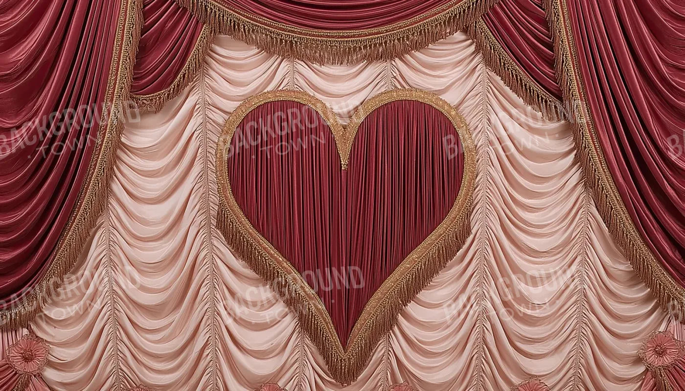 Valentines Day Heart Theater 14’x8’ UltraCloth (168 x 96 inch) Backdrop