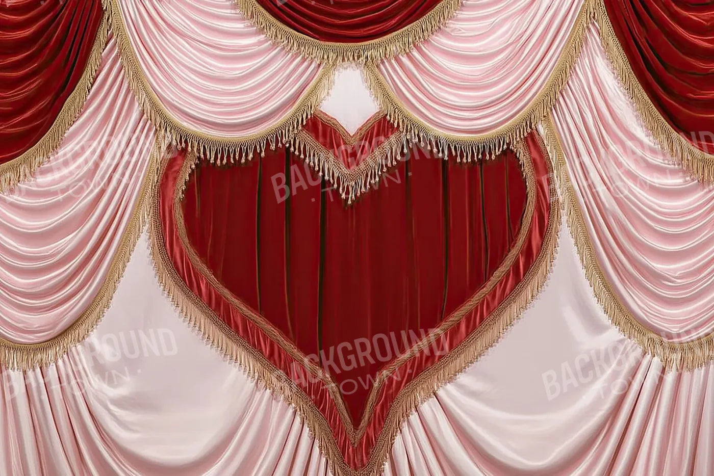 Valentines Day Heart Theater I 12’x8’ UltraCloth (144 x 96 inch) Backdrop