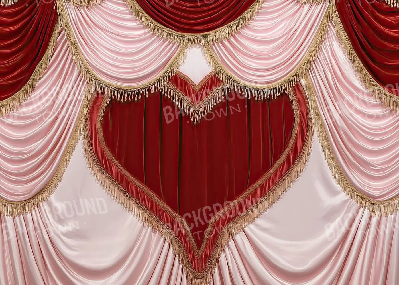 Valentines Day Heart Theater I 7’x5’ UltraCloth (84 x 60 inch) Backdrop