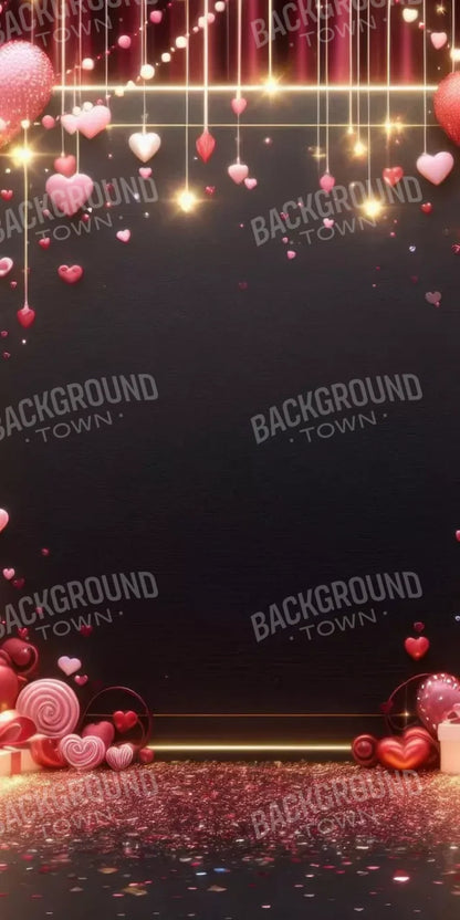 Valentines Hearts 10’X20’ Ultracloth (120 X 240 Inch) Backdrop