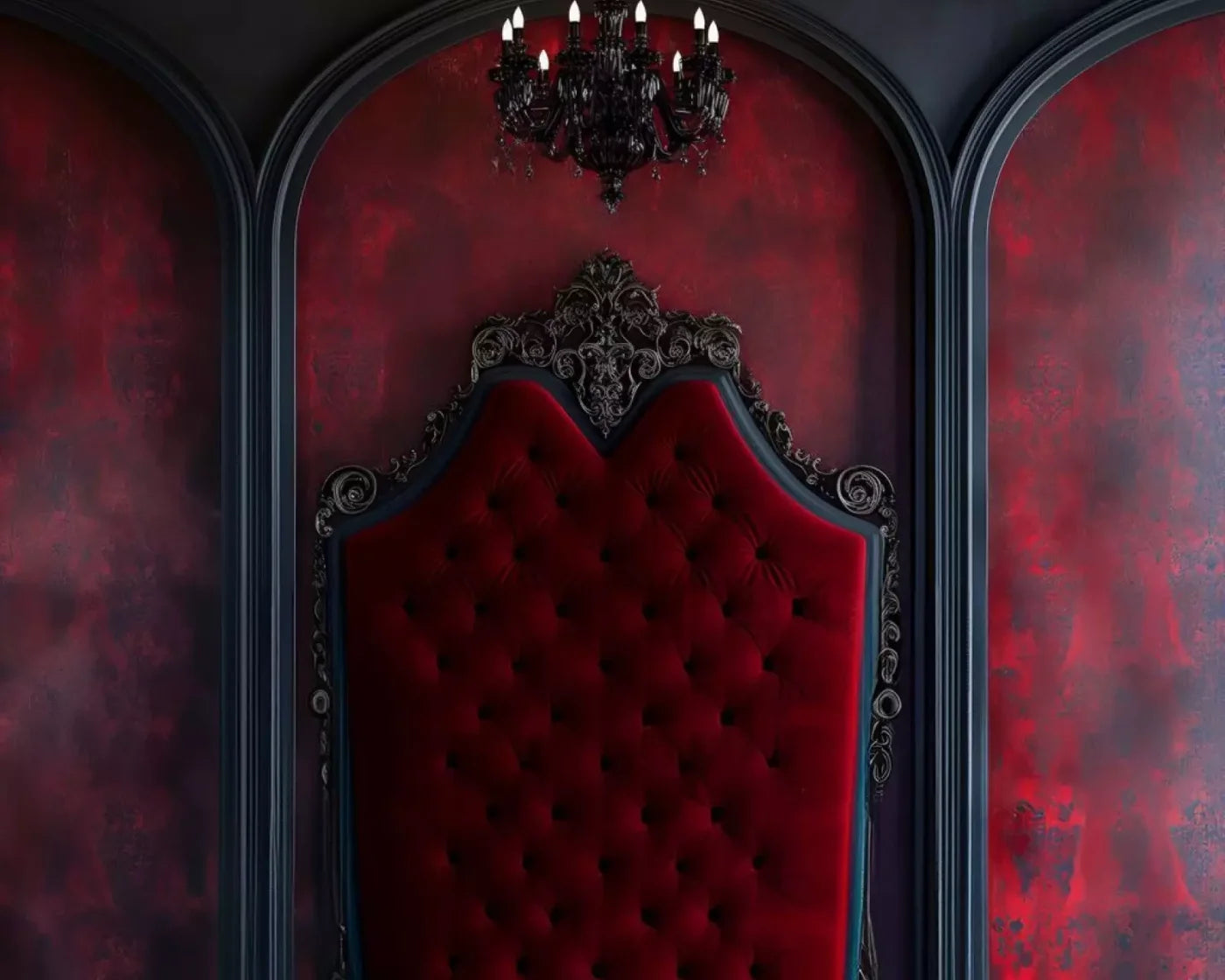 Vampire Bedroom Wall 10’X8’ Fleece (120 X 96 Inch) Backdrop