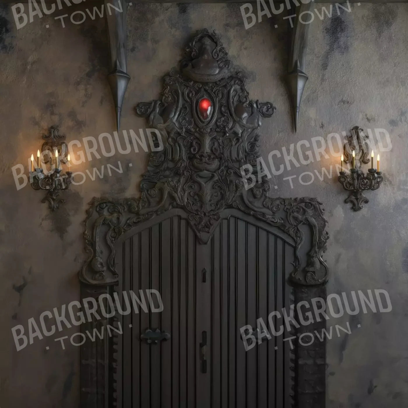 Vampire Bedroom Wall Ii 8’X8’ Fleece (96 X Inch) Backdrop