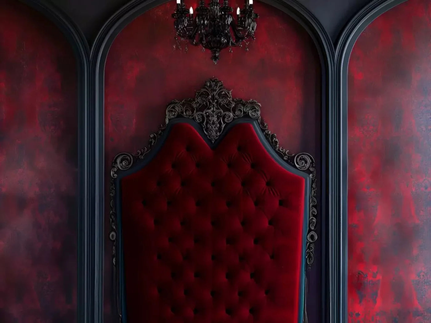 Vampire Bedroom Wall 6’8X5’ Fleece (80 X 60 Inch) Backdrop