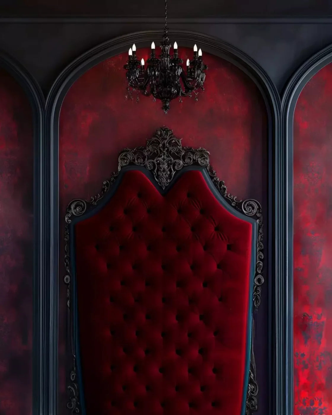 Vampire Bedroom Wall 8’X10’ Fleece (96 X 120 Inch) Backdrop