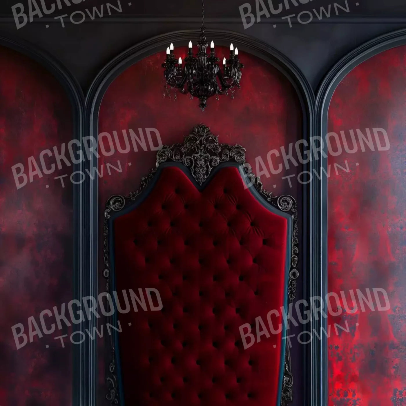 Vampire Bedroom Wall 8’X8’ Fleece (96 X Inch) Backdrop