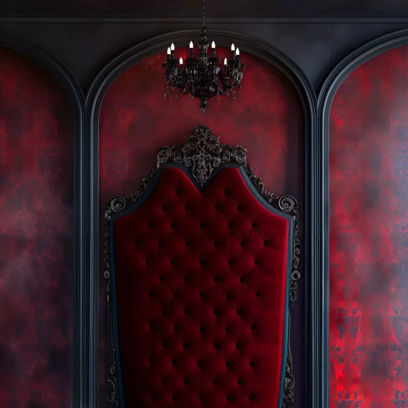 Vampire Bedroom Wall 8’X8’ Fleece (96 X Inch) Backdrop