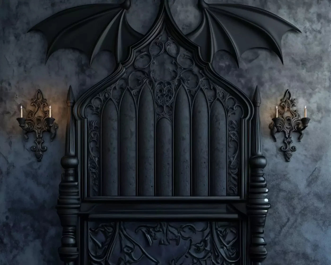 Vampire Bedroom Wall I 10’X8’ Fleece (120 X 96 Inch) Backdrop