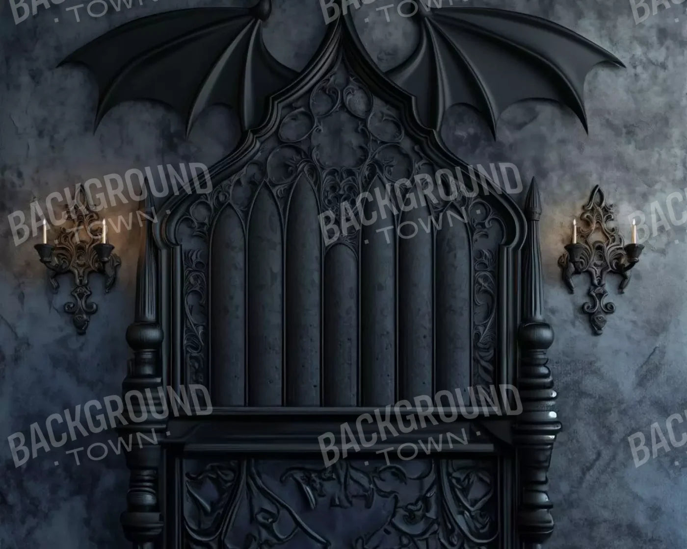 Vampire Bedroom Wall I 10’X8’ Fleece (120 X 96 Inch) Backdrop